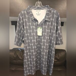 Happy Bay Men's Gray Pineapple Print Casual Shirt
